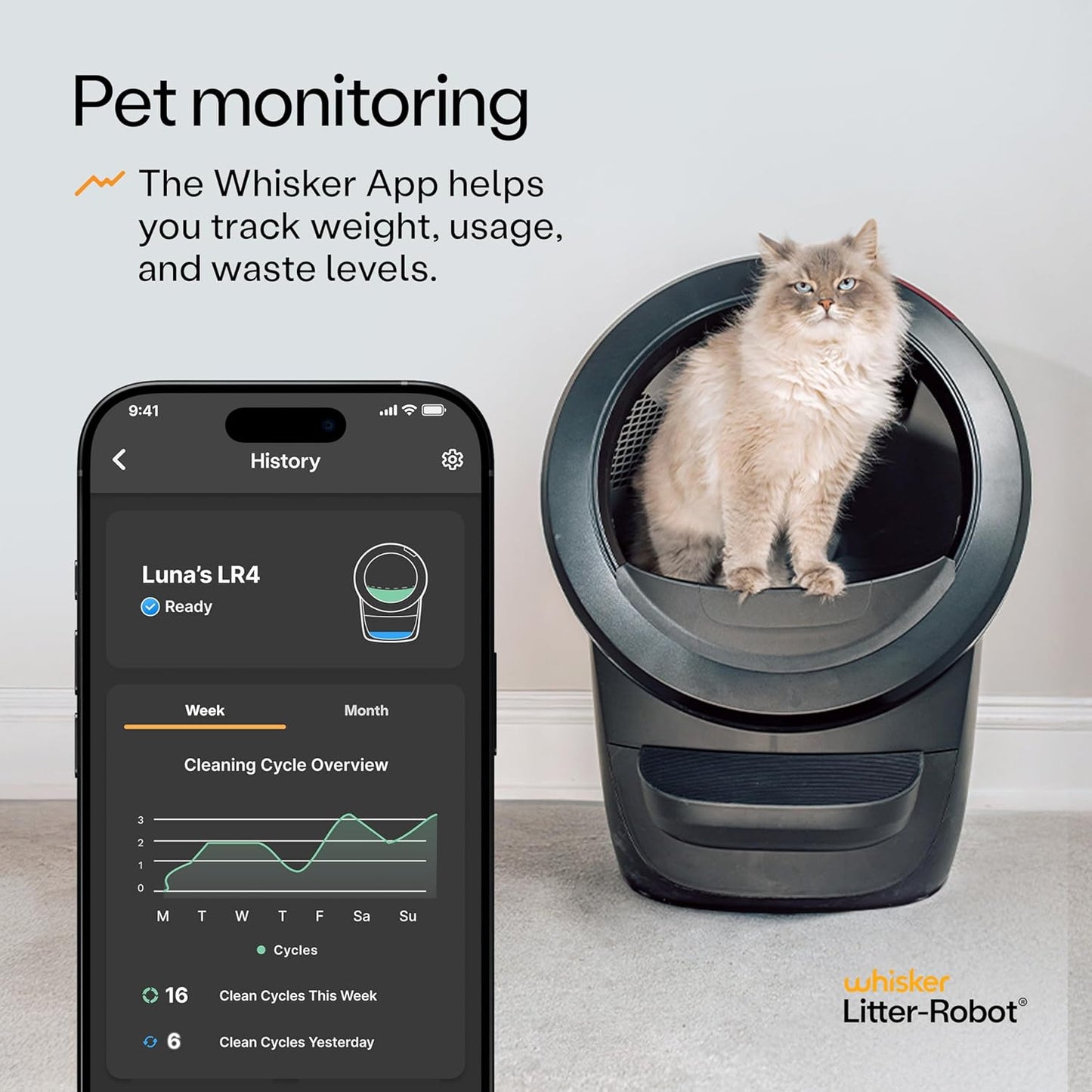 Litter-Robot 4 Supply & Accessory Bundle by , Black- Automatic Self-Cleaning Cat Litter Box, Includes Litter-Robot 4, Ramp, Mat, 3 Odortrap Packs, 10 Liners, 30 Wipes, & 2 Carbon Filters