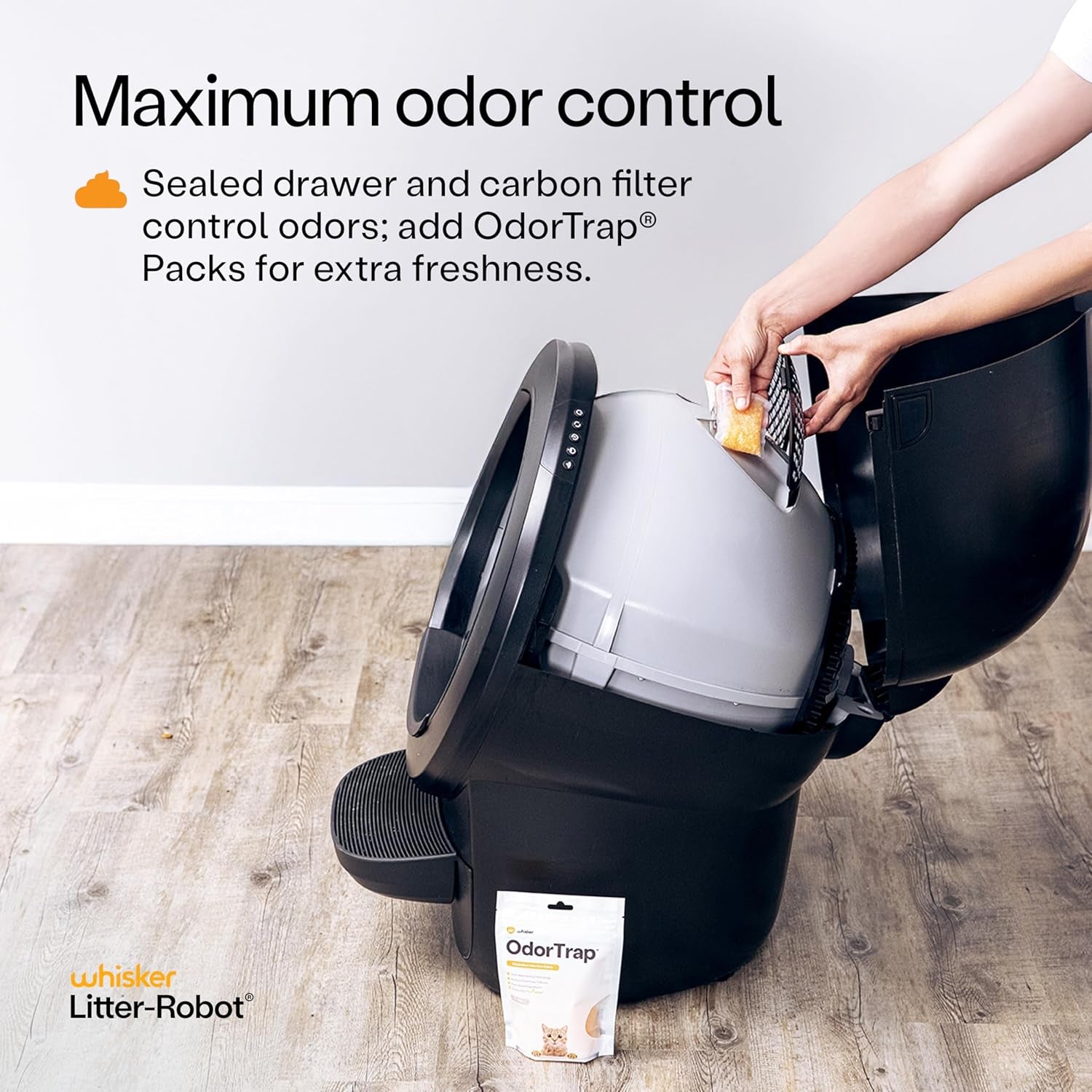 Litter-Robot 4 Supply & Accessory Bundle by , Black- Automatic Self-Cleaning Cat Litter Box, Includes Litter-Robot 4, Ramp, Mat, 3 Odortrap Packs, 10 Liners, 30 Wipes, & 2 Carbon Filters